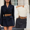 Wide Suede Waist Belt